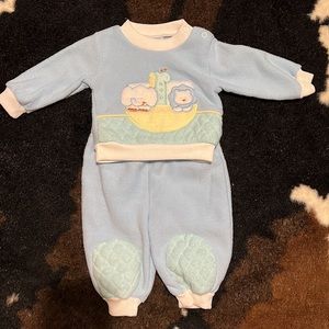 Vintage Small Stars matching fleece set size 6-9 months